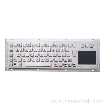 Bakin Karfe Karfe Keyboard tare da Touchpad